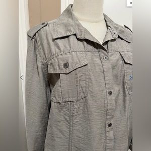 Chico’s Utility Tunic Shacket Shirt size 1